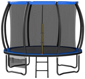 HOMALL Gartentrampolin Ø305cmTrampolin,Kindertrampolin mit Sicherheitsnetz und Leiter, Ø 228 cm, Ø305/366/427cm,gepolstertes Gestell,150kg,Schutzranabdeckung