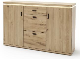 Sideboard Barcelona II mit LED-Beleuchtung - Balkeneiche Bianco