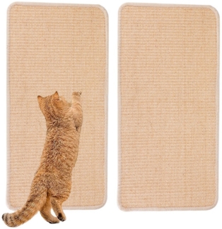 BlingBin Kratzmatte 2 Stück Kratzmatte Katze, 60x30 cm Teppich Katzen Kratzteppich Sisal, (2er Set, 2-tlg, 2 Stück), Teppich Vorleger für Sofa Möbel Tür Kratzschutz, Katze Kratzschutzfür