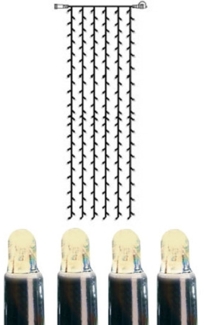 System LED "LED Eisregen-Lichterkette 1x4m" 204 LED´s, warmweiß, IP44