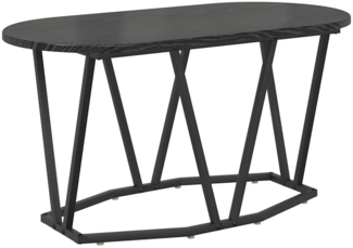 Couchtisch, Sofatisch Schwarz Eichen-Optik 80 x 40 x 40.5 cm