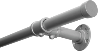 Gardinia Gardinenstange Industrial Home Ø 25 mm silber 240 cm