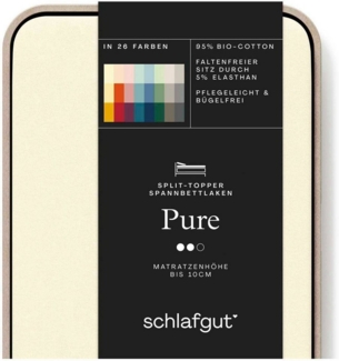 Schlafgut Spannbettlaken Pure Split-Topper, Jersey-Elasthan, Gummizug: rundum, (1 Stück), MADE IN GREEN by OEKO-TEX®
