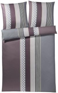 JOOP Bettwäsche Cornflower Stripe deep wine|200x210 cm + 2x 65x100 cm