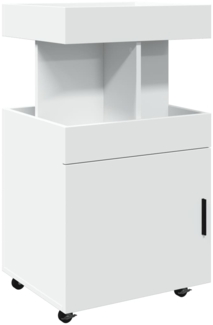vidaXL Barwagen Weiß 50x41x89 cm Holzwerkstoff 848262