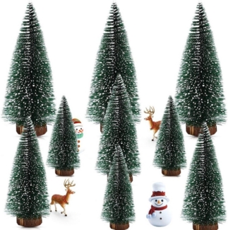 FELIXLEO Künstlicher Weihnachtsbaum Mini Weihnachtsbaum 9er Set - Grüne Tannenbäume In 10/15/20 cm