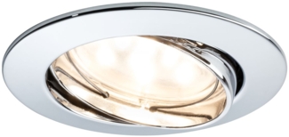 Paulmann Premium Einbauleuchten Set Coin klar rund schwenkbar LED 3x6,8W 2700K 230V 51mm Chrom/Alu Zink6319