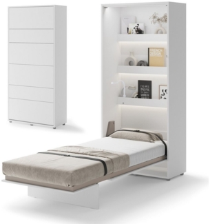 Compleo Schrankbett Vertical Wandklappbett Lenart Bed Concept, Ideal für kleine Räume