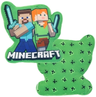 Minecraft Dekokissen Gamer Minecraft Steve Alex Creeper 3D Kissen 40x40 cm