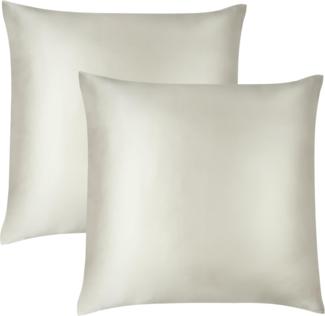 Aspero Kissenbezüge 2x Seiden Kissenbezüge 80x80 cm Enna, Haut- und haarschonendes Material
