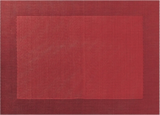 ASA SELECTION Platzset Tischset gewebter Rand granatapfelrot 46x33 cm, Tischwäsche