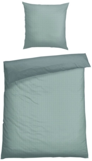 Schiesser Bettwäscheset Lucy - Feinbiber - 2-teilig - 135 x 200 cm - Petrol