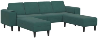 vidaXL Sofa Set Dunkelgrün Samt 3335124