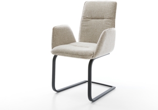 Freischwinger Vinja-Flex Webstoff Soft Beige Freischwinger flach Schwarz