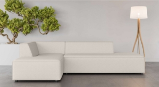 INOSIGN Ecksofa Ecksofa Cavan mit Ottomane links oder rechts bestellbar, L-Form mit Wellenunterfederung, Maße B/T/H: 270/180/72 cm