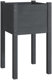 vidaXL Pflanzkübel Grau 40x40x70 cm Massivholz Kiefer 810793