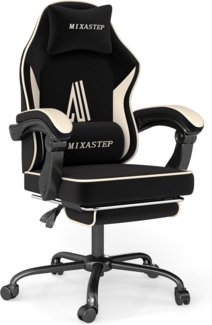 NSMAZXO Gaming Stuhl Fußstütze Kopfstütze Lendenkissen 130kg Ergonomisch