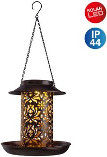 Näve Solar-Gartenleuchte LED mit Aufhängung Helga 41 cm alt-messing
