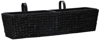 vidaXL Blumenkasten 2 Stk. Wasserhyazinthe Schwarz 45582