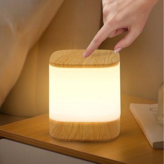 Nettlife LED Nachttischlampe 2ER Touch Dimmbar Akku 1800/3600mAH USB Aufladbar Kabellos, Dimmbar, LED fest integriert, mit 3 Farbtemperaturen&Timing Funktion Nachtlicht