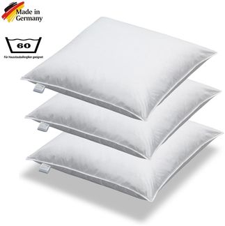 3 Stück Daunen + Federn Kissen Sofakissen Füllkissen 50 x 50 cm