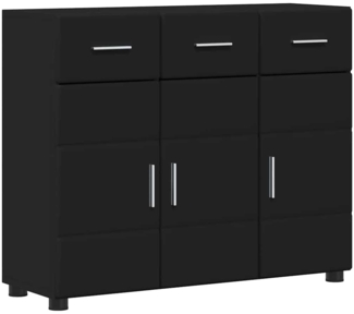 vidaXL Sideboard mit Regal Schwarz 88,5 x 30,5 x 73 cm Holzwerkstoff 880312