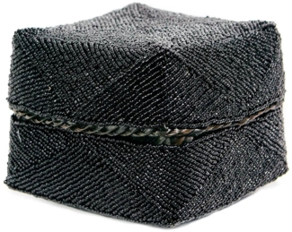 Der Perlenkorb - Schwarz - L - Schwarz - 20x20x15cm