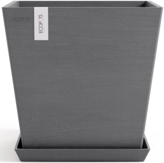 Ecopots Pflanztopf Rotterdam 35 x 35 x 34 cm grau