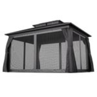 Blumfeldt Pavillon 3x4, Gartenpavillon Wasserdicht Stabil Winterfest, Aluminiumrahmen & Verzinktes Stahldach, Inkl. Vorhänge & Moskitonetz, UV-Schutz, Doppeldach, Einfache Montage