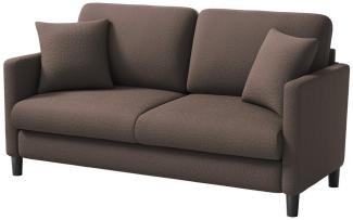 OUNUO Sofa 2-Sitzer Modernes Polstersofa Couch mit 2 Zierkissen 150cm Sofa