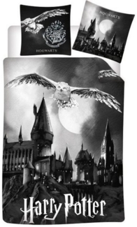 AY!Max Bettwäsche Harry Potter Flanell Wende Bettwäsche Hogwarts 2tlg 155 x 220 cm