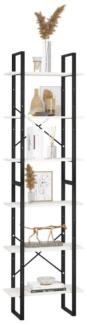 vidaXL Lagerregal Weiß 60x30x210 cm Massivholz Kiefer 806523