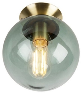 Qazqa Deckenleuchte Pallon, ohne Leuchtmittel, E27, Grün, Art Deco, Glas, 1-flammig