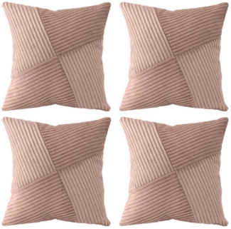 Amilian Kissenhüllen - 4er Set Kissenbezug, Kissenbezüge - Zierkissenbezüge, (4 Stück), 40x40 cm, Kissenhülle für Sofakissen, Dekokissen, Zierkissen, Kissen