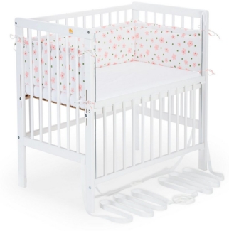 FabiMax Beistellbett Flex weiß, 2in1, Beistellbett und Stubenbettchen in Einem, innovatives Seitenteil