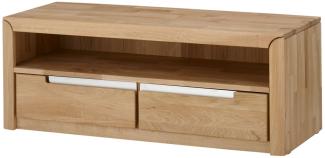 Lowboard Pisa 7 Eiche bianco massiv 114 x 43 x 46 cm TV-Möbel TV-Schrank