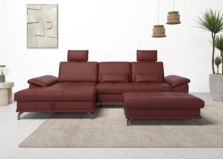 Places of Style Ecksofa Costello L-Form, mit Sitztiefenverstellung, Armteilverstellung und, 3 Nierenkissen, optional Bettfunktion und Bettkasten