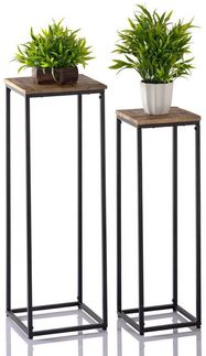 Amagohome Blumenhocker Blumensäulen Set B 25 u. 20 H 78 u. 67 cm Blumen Hocker Pflanzenstände