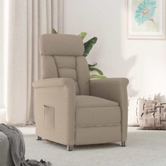 vidaXL Recliner Sessel Taupe Taupe 70.5 x 96.5 x 95 cm Polyester 348400