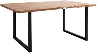 Live edge Esstisch MUNGER in acana, T90 x B160 x H76 cm