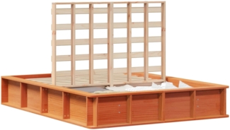 vidaXL Bettrahmen Wachsbraun 135 x 190 cm Massives Kiefernholz 3385726