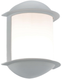 LED Wandleuchte, Aluguss, silber, weiß, H 22 cm