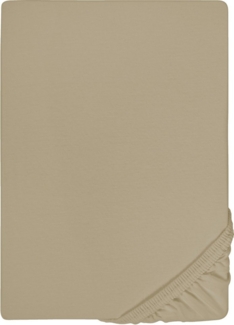 biberna Jersey-Elastic-Spannbetttuch , taupe, 1x 180x200 cm - 200x220 cm
