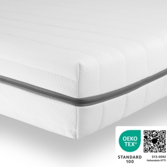 Matratze 70x200, Kaltschaum, Orthopädische 7 Zonen Matratze, Härtegrad H3