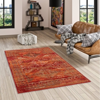 Pergamon Designteppich Designer Teppich Pop-Vintage Orient Bordüre, Rechteckig, Höhe: 6 mm