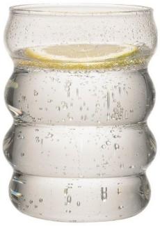 Zoha Glas Wave 2er Set Getränkebecher Cocktail- 330 ml - Heißgetränke Kaffeeglas, Borosilikatglas, Hitzebeständig Trinkglas Cocktailgläser Eiskaffeegläser Tee Saft