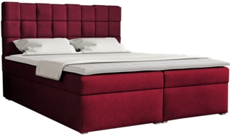 Boxspringbett Malmo Box, Rot, 140 x 200 cm