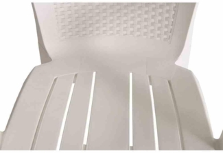 PROGARDEN Eden SET 4 x Stapelsessel weiß