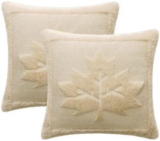 CLTYQ Kissenbezug Ahornblatt Herbst Kissenbezüge Halloween Kissenbezug, (2 Stück), Weiche Stickerei Werfekissenbezüge Thanksgiving Bauernhaus