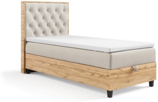 Best for Home Boxspringbett mit Bettkasten Trinity K-14 PLATE SINGLE inkl. 7 cm Topper (70x200 80x200 90x200 100x200 cm), Verschiedene Liefermöglichkeiten, TOP Preis-Leistungs-Verhältnis